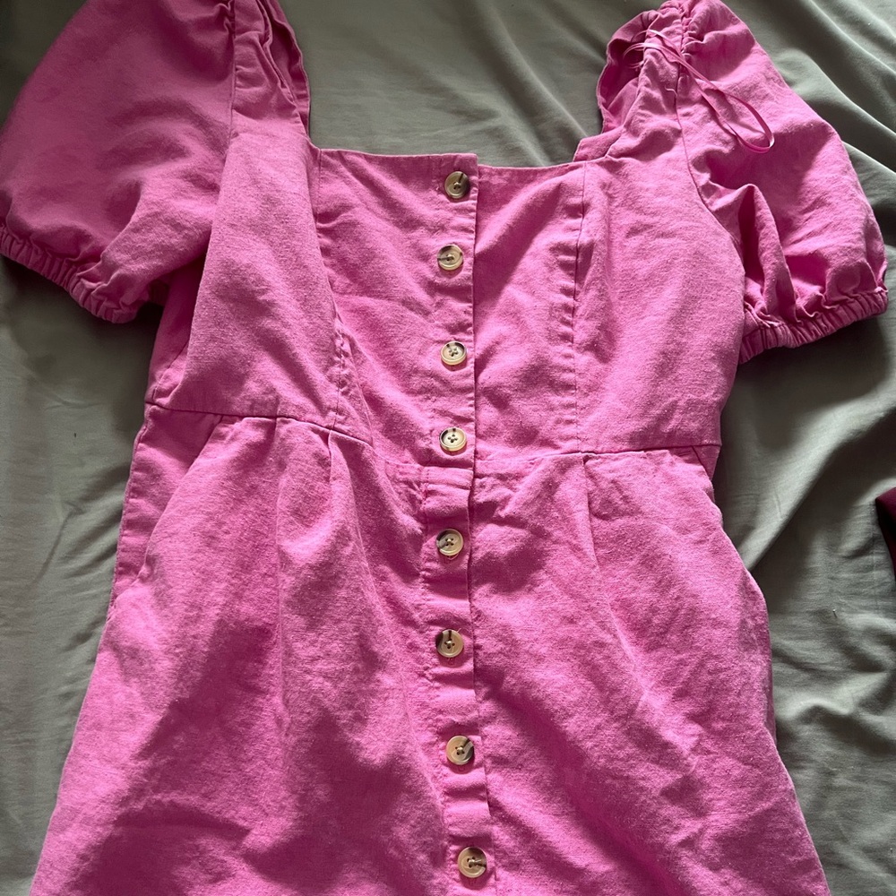 Old Navy Linen Blend Mini Dress with Pockets